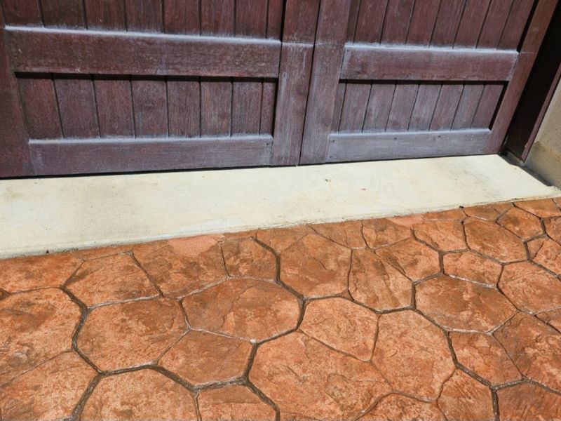 stamped concrete repair  after 